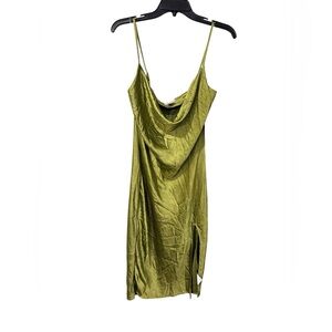 Justify Green Cowl Neck Cocktail Dress